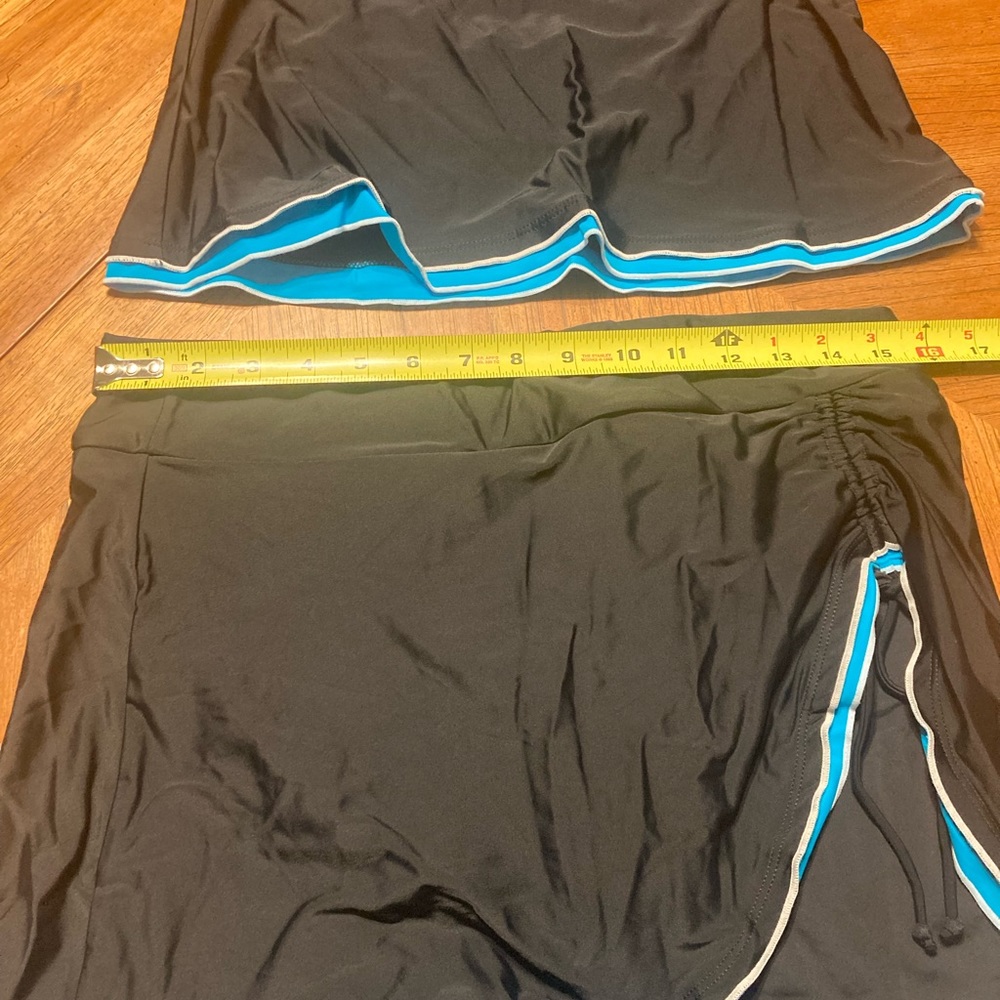 REKITA Bikini Swimsuit Halter Tankini Top and Skort Bottom Set Large - Picture 5 of 12